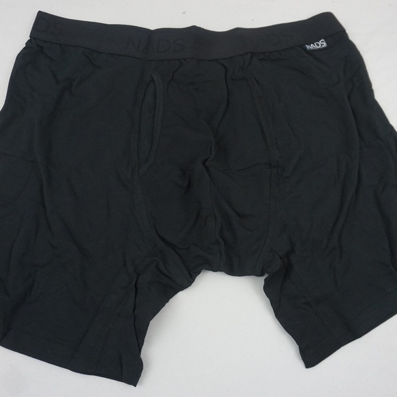 Nads Men's Organic Boxer Brief Large In Black NEW - Picture 1 of 3